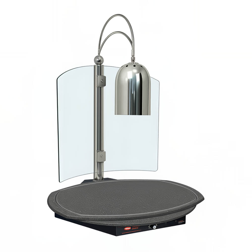 Hatco DCSB400-R24-1 Carving Station w/ Single Heat Lamp, 26" Round Cutting Board