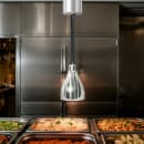 Hatco DL-500-RTL 71 7/8" Track Mount Heat Lamp w/ Retractable Cord - Lower Switch, Bright Nickel, 120v thumbnail 2