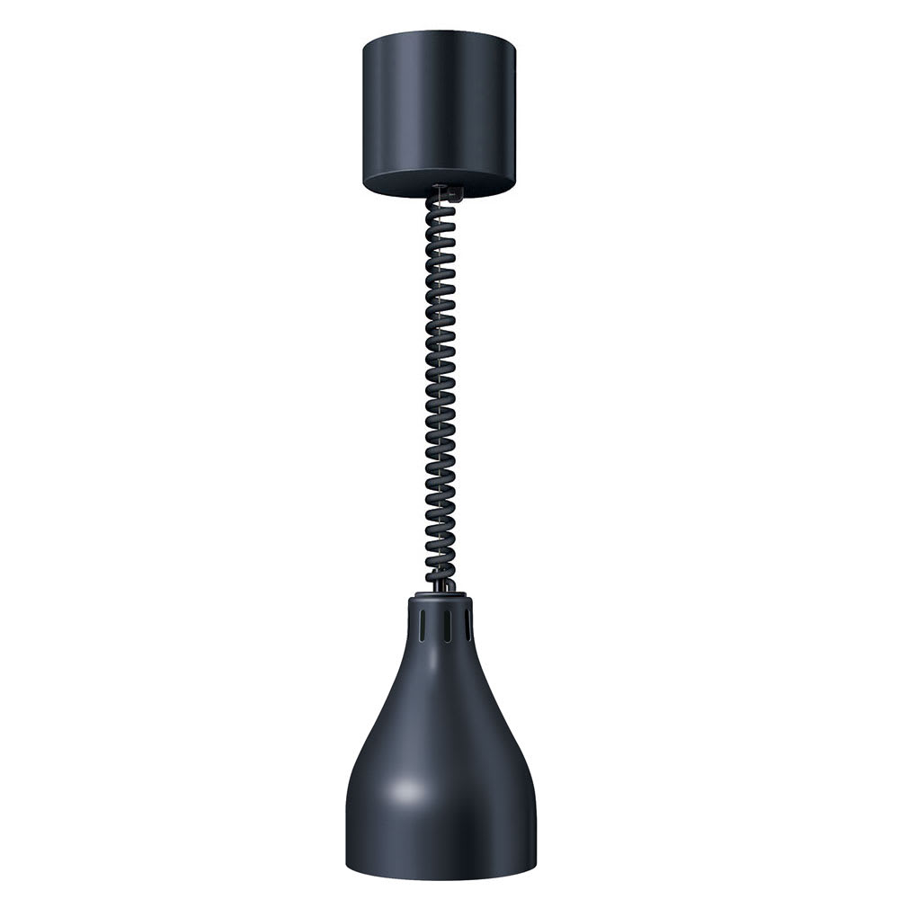 Hatco DL-500-RTR 71 7/8" Track Mount Heat Lamp w/ Retractable Cord - Remote Switch, Bold Black, 120v