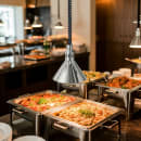 Hatco DL-775-RTL 71 7/8" Track Mount Heat Lamp w/ Retractable Cord - Lower Switch, Bright Nickel, 120v thumbnail 2