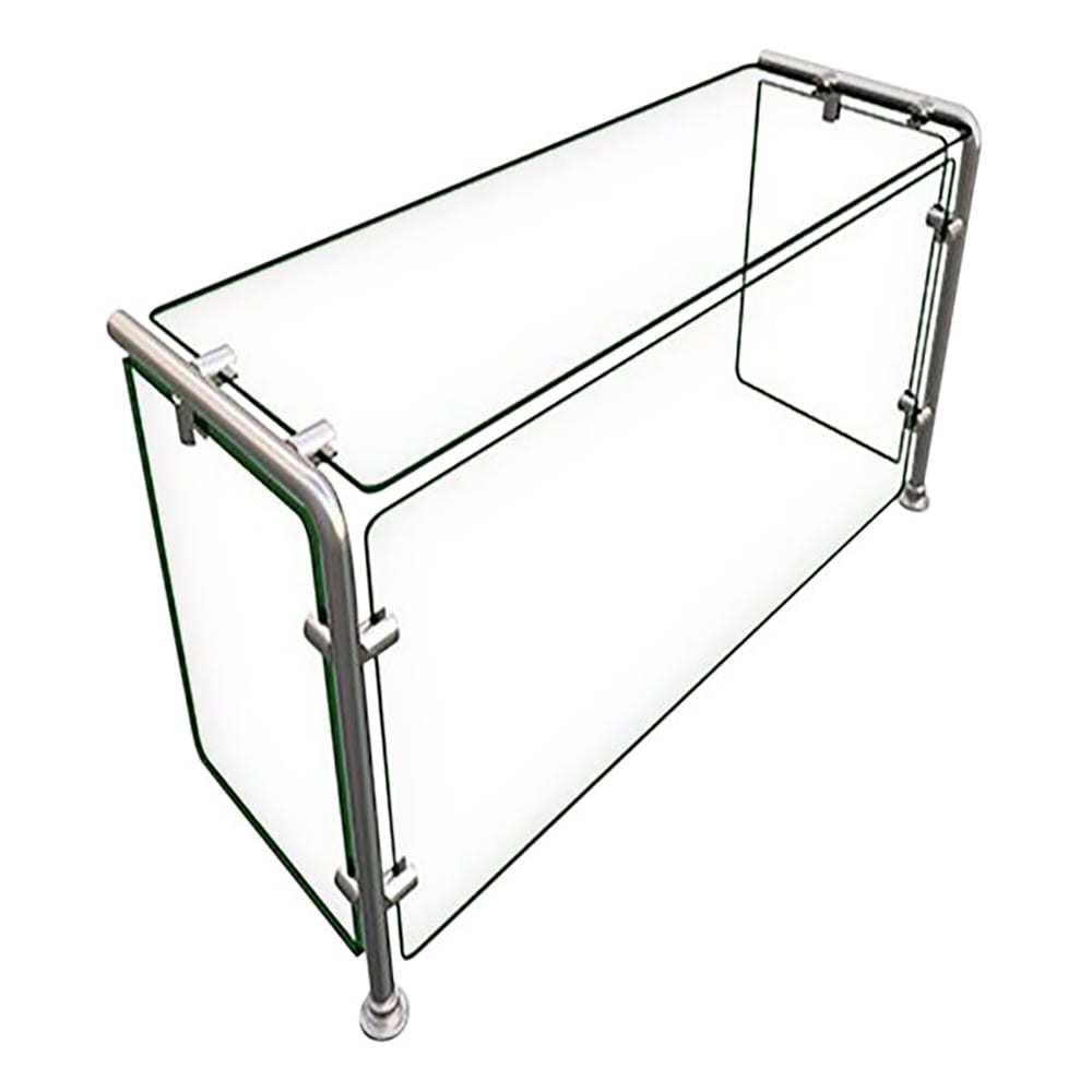 Hatco EP11-03612 Full Service Mounted Food Shield - 36" x 12" x 18", Glass/Stainless Steel