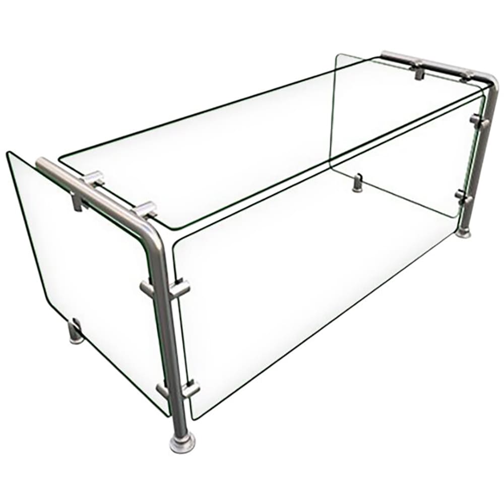 Hatco EP11-03618 Full Service Mounted Food Shield - 36" x 18" x 18", Glass/Stainless Steel
