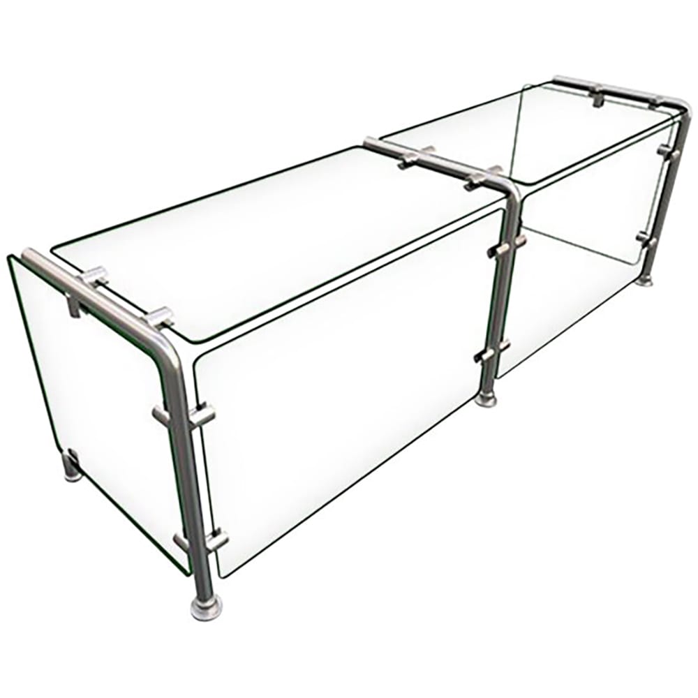 Hatco EP11-04815 Full Service Mounted Food Shield - 48" x 15" x 18", Glass/Stainless Steel