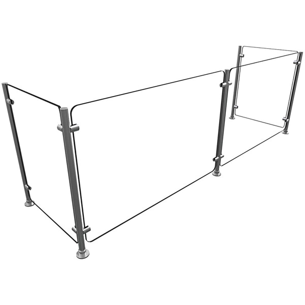 Hatco EP5-84 Full Service Mounted Food Shield - 84" x 18" x 25", Glass/Stainless Steel