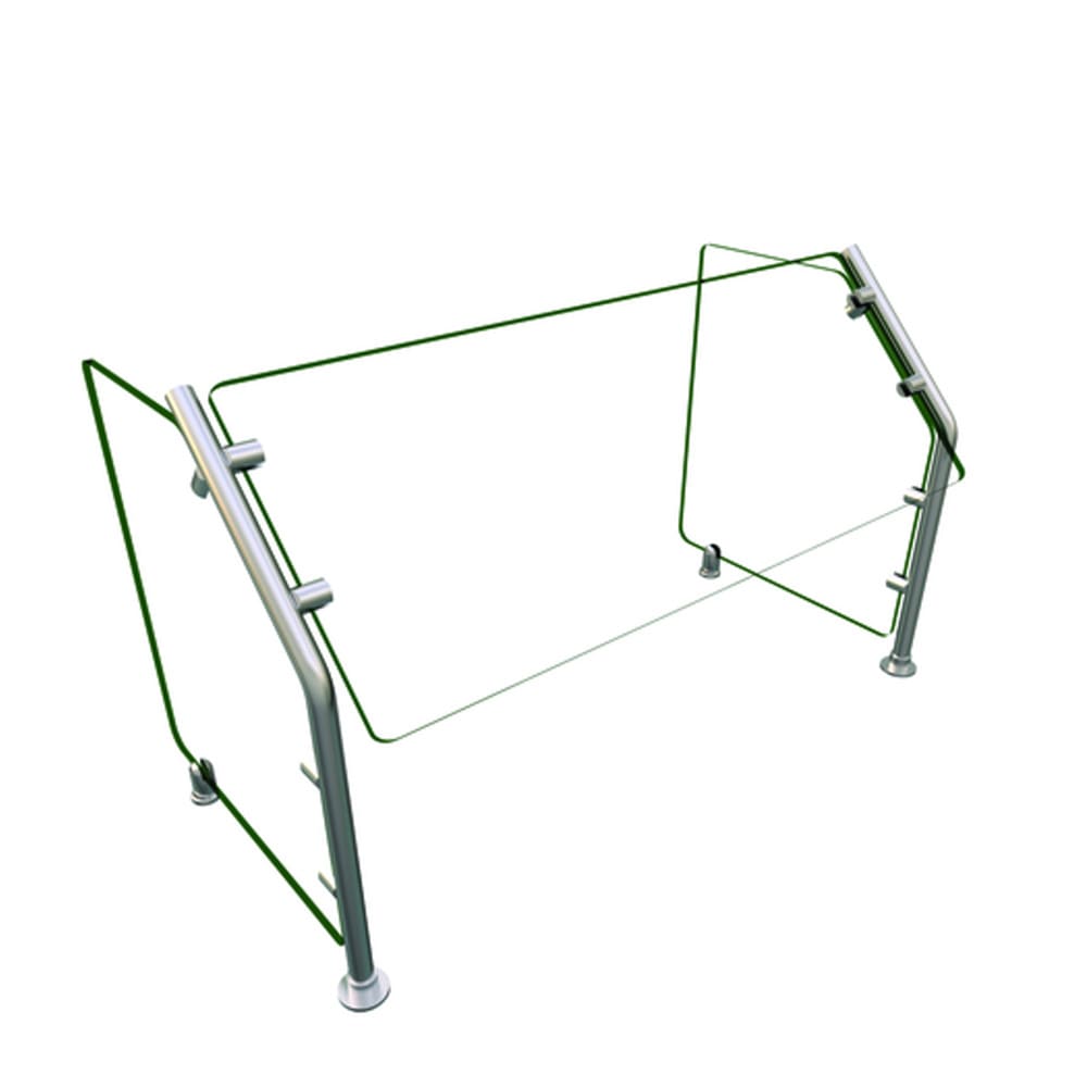 Hatco ES31-36 Self Service Mounted Food Shield - 36" x 18" x 22", Glass/Stainless Steel
