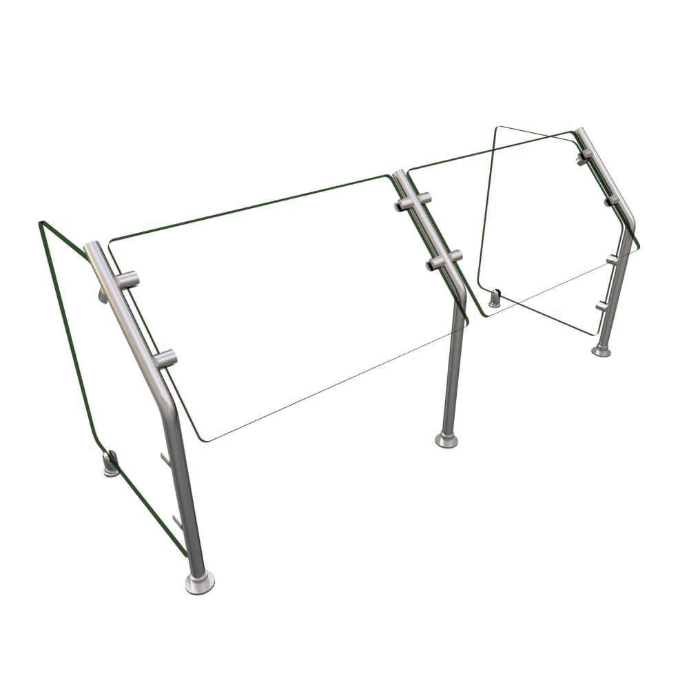 Hatco ES31-48 Self Service Mounted Food Shield - 48" x 18" x 22", Glass/Stainless Steel
