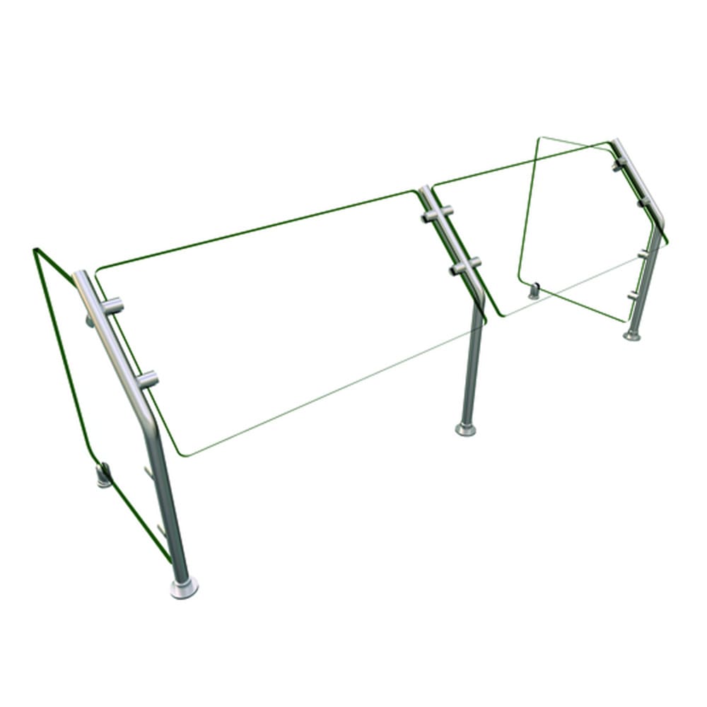 Hatco ES31-60 Self Service Mounted Food Shield - 60" x 18" x 22", Glass/Stainless Steel