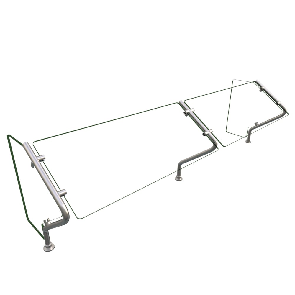 Hatco ES67-72 Self Service Mounted Food Shield - 72" x 20" x 22 9/16", Glass/Stainless Steel