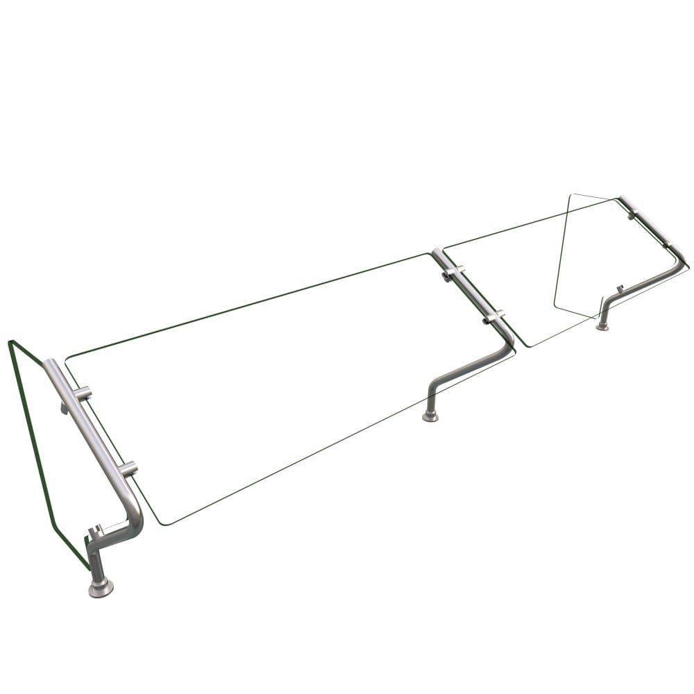 Hatco ES67-84 Self Service Mounted Food Shield - 84" x 20" x 22 9/16", Glass/Stainless Steel