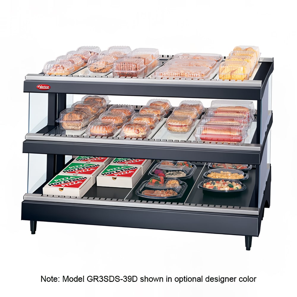 Hatco GR3SDS-27D 27 9/50" Self Service Countertop Heated Display Shelf - (3) Shelves, 120v