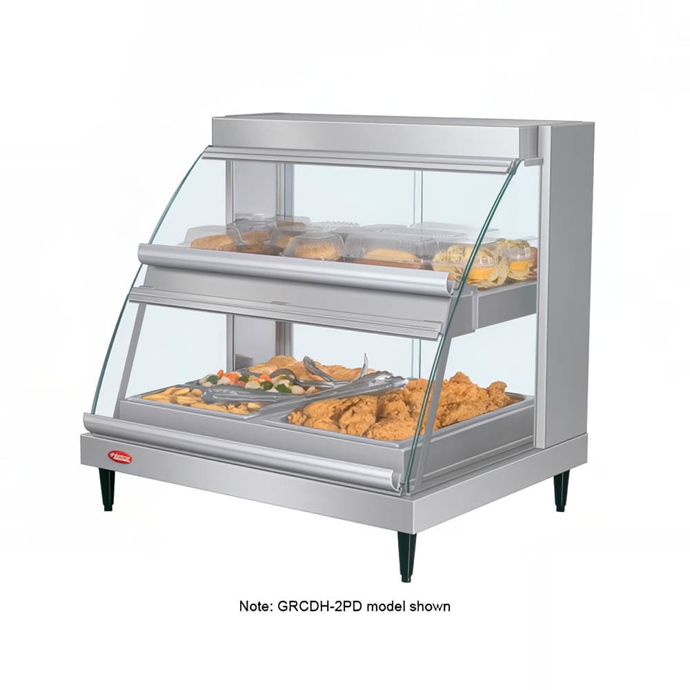 Hatco GRCDH-1PD 20 5/8" Full Service Countertop Heated Display Case  - (2) Shelves, 120v