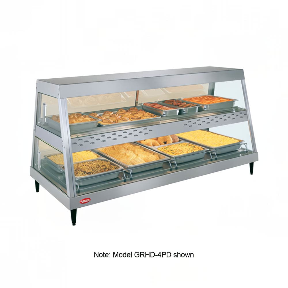 Hatco GRHDH-4PD 58 1/2" Full Service Countertop Heated Display Case  - (2) Shelves, 120v