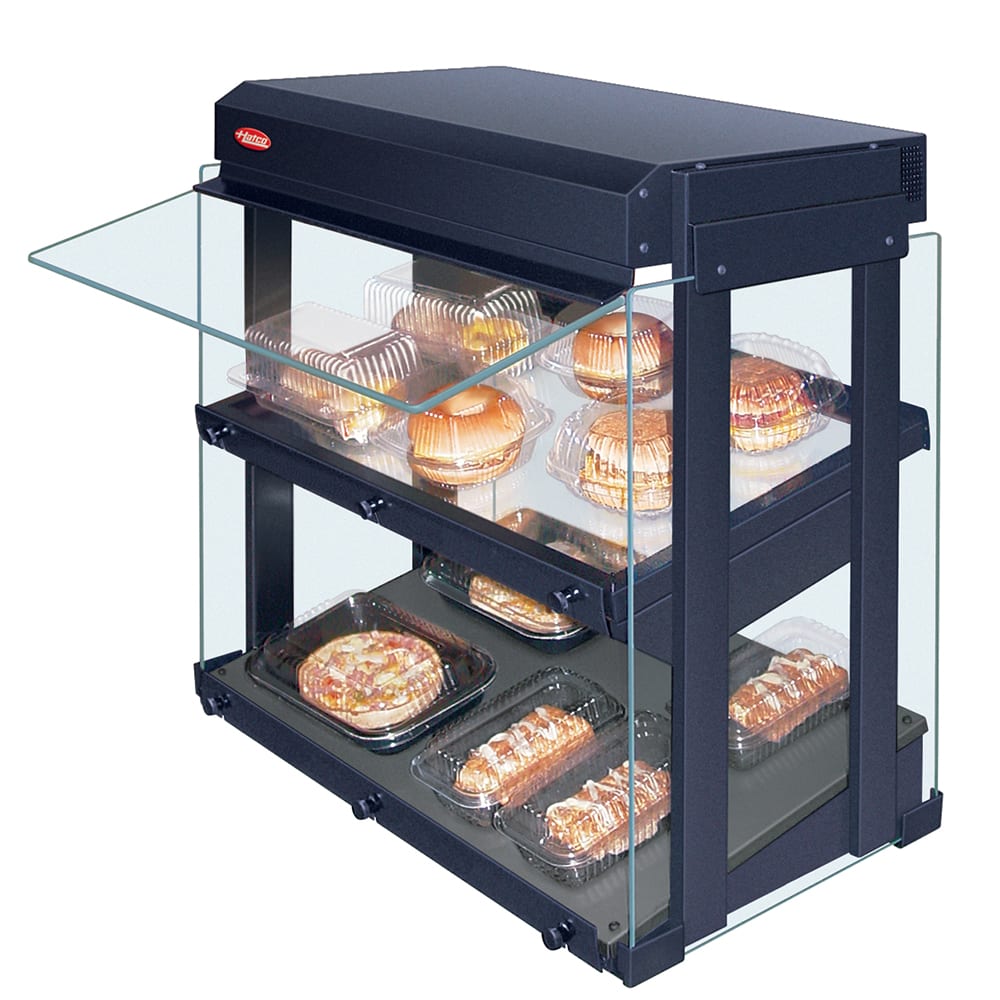 Hatco GRHW-1SGDS Glo-Ray Display Warmer, Slanted Heated Base, Sneeze Guard, 1650 Watts