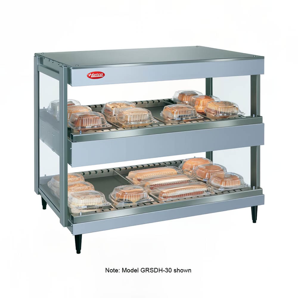 Hatco GRSDH-52D 52" Self Service Countertop Heated Display Shelf - (2) Shelves, 120v