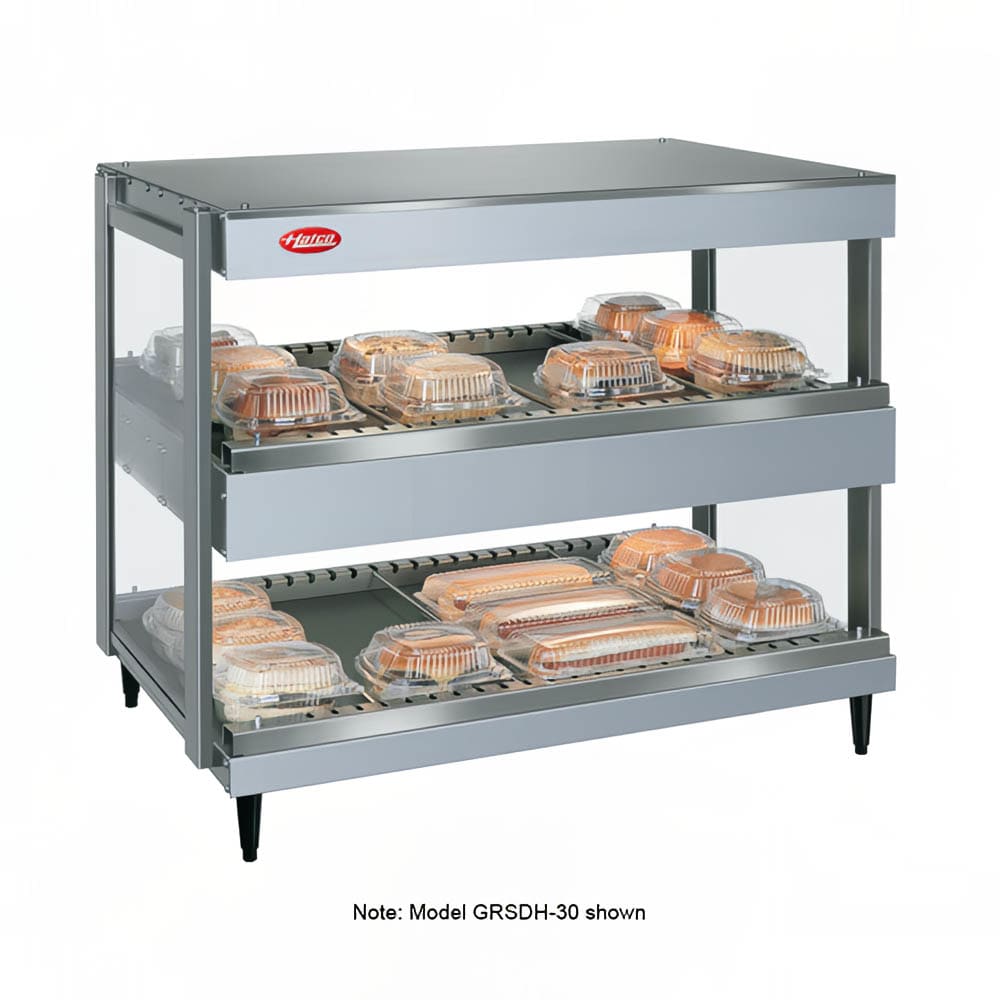 Hatco GRSDH-60D 60" Self Service Countertop Heated Display Shelf - (2) Shelves, 120/240v/1ph