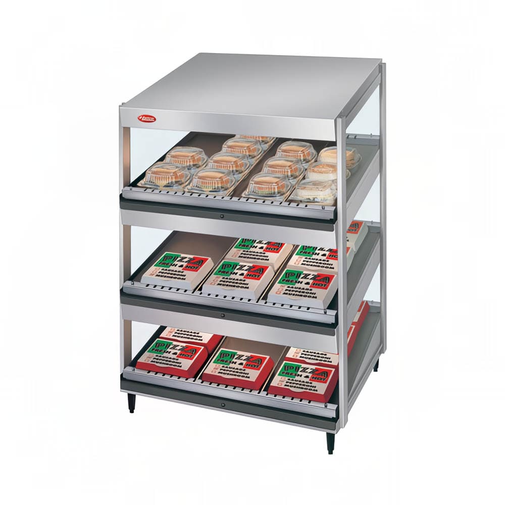 Hatco GRSDS-24T 24" Self Service Countertop Heated Display Shelf - (3) Shelves, 120v