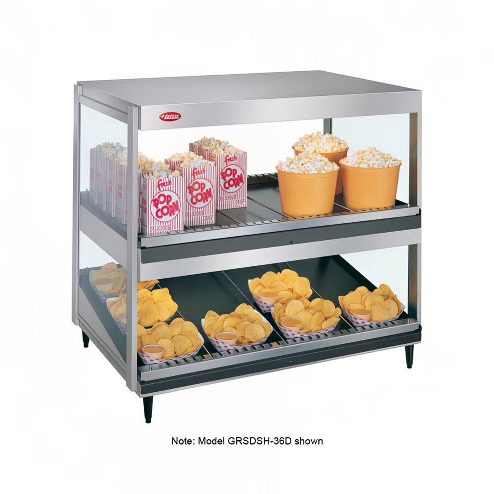 Hatco GRSDS/H-30D 30" Self Service Countertop Heated Display Shelf - (2) Shelves, 120v