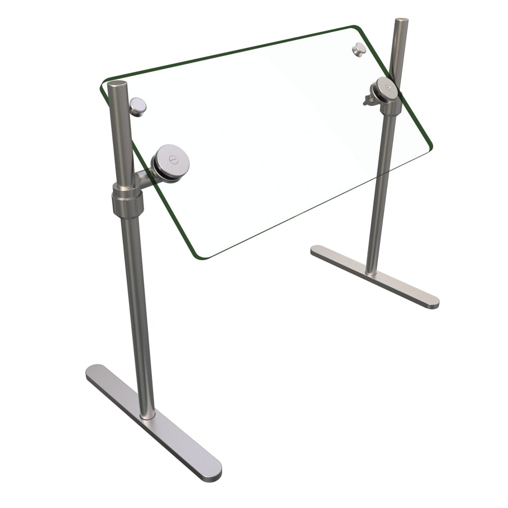 Hatco ORBIT720-24 24" Portable Food Shield - Free-Standing, Glass/Stainless Steel
