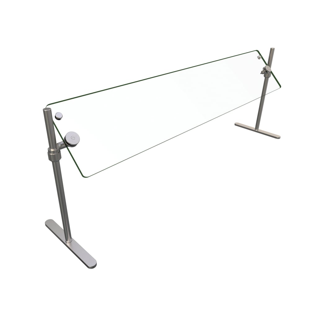 Hatco ORBIT720-60 60" Portable Food Shield - Free-Standing, Glass/Stainless Steel