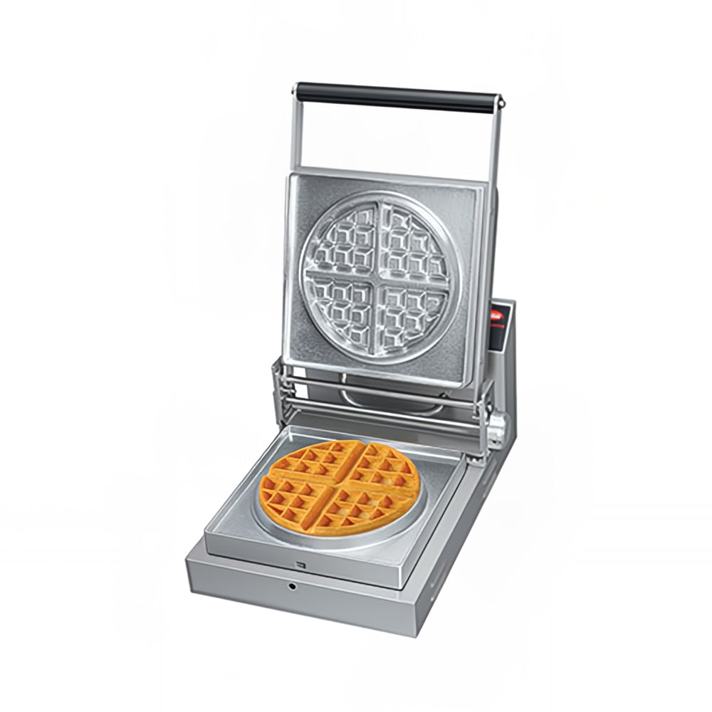 Hatco SNACK-1-QS Single Classic Belgian Waffle Maker w/ Stainless Steel Grids, 900 watts