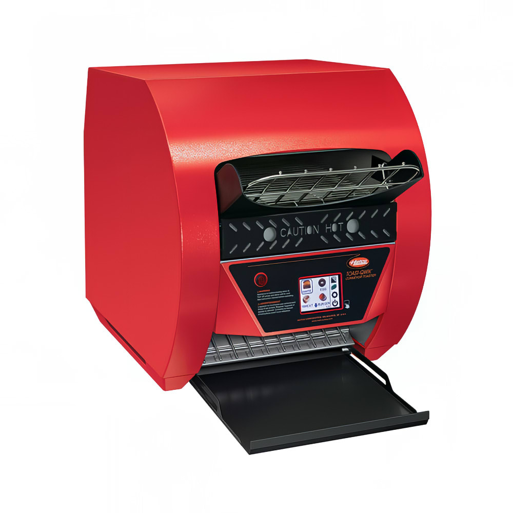 Hatco TQ3-500 Conveyor Toaster - 480 Slices/hr w/ 2" Product Opening, Red, 208v/1ph
