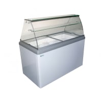 Master-Bilt DD-46L 48 1/4" Low Glass Stand Alone Ice Cream Dipping Cabinet w/ 12 Tub Capacity - White, 115v thumbnail 2