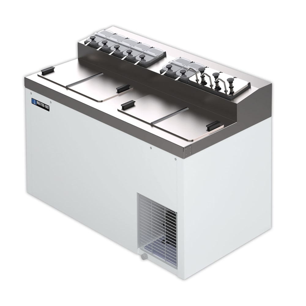 Master-Bilt FLR-80 54" Ice Cream Topping Unit w/ Refrigerated Base - White, 115v