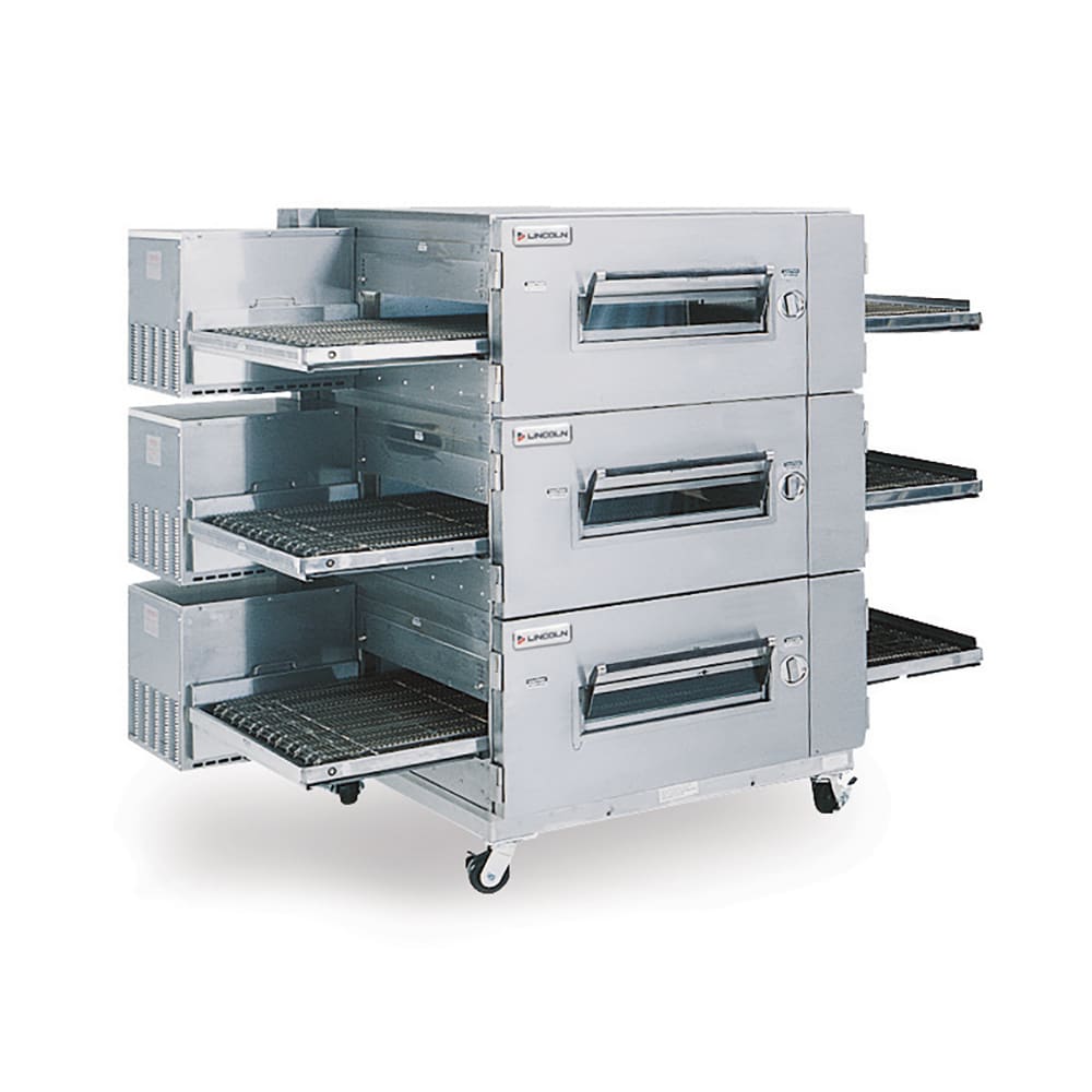 Lincoln 1600-3G 73" Gas Low Profile Triple Impinger Conveyor Oven - Liquid Propane