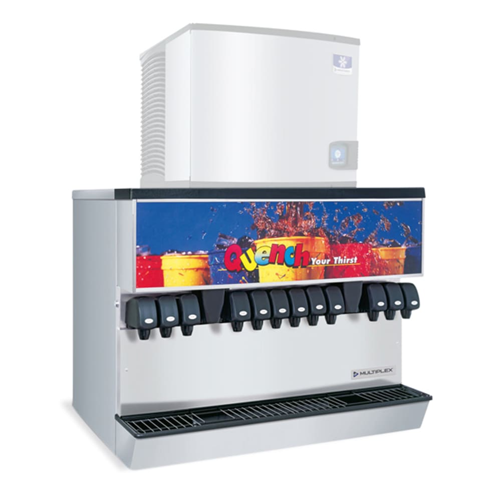 Multiplex Countertop Ice & Soft Drink Dispenser w/ 12 Valves - 300 lb Ice Capacity, 120v (2705668)
