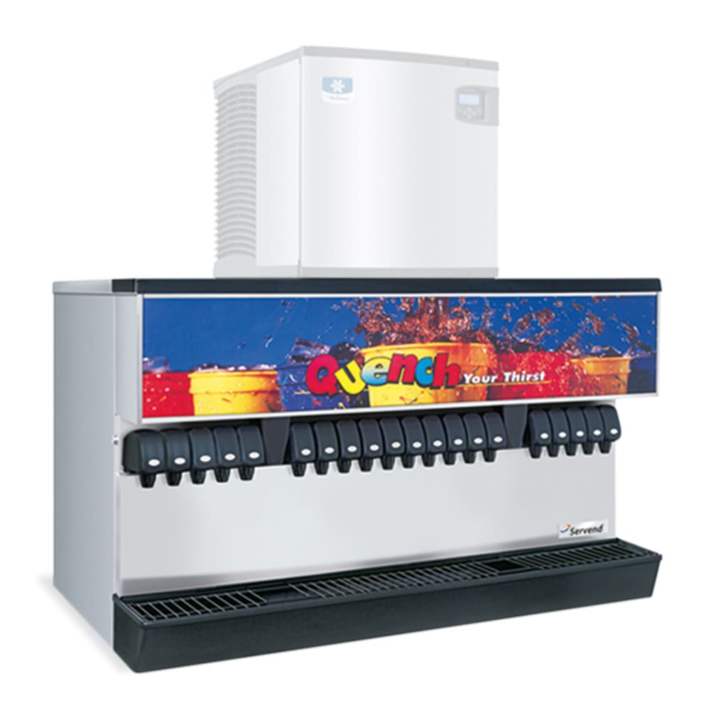 Multiplex Countertop Ice & Soft Drink Dispenser w/ 20 Valves - 400 lb Ice Capacity, 120v (2706231)
