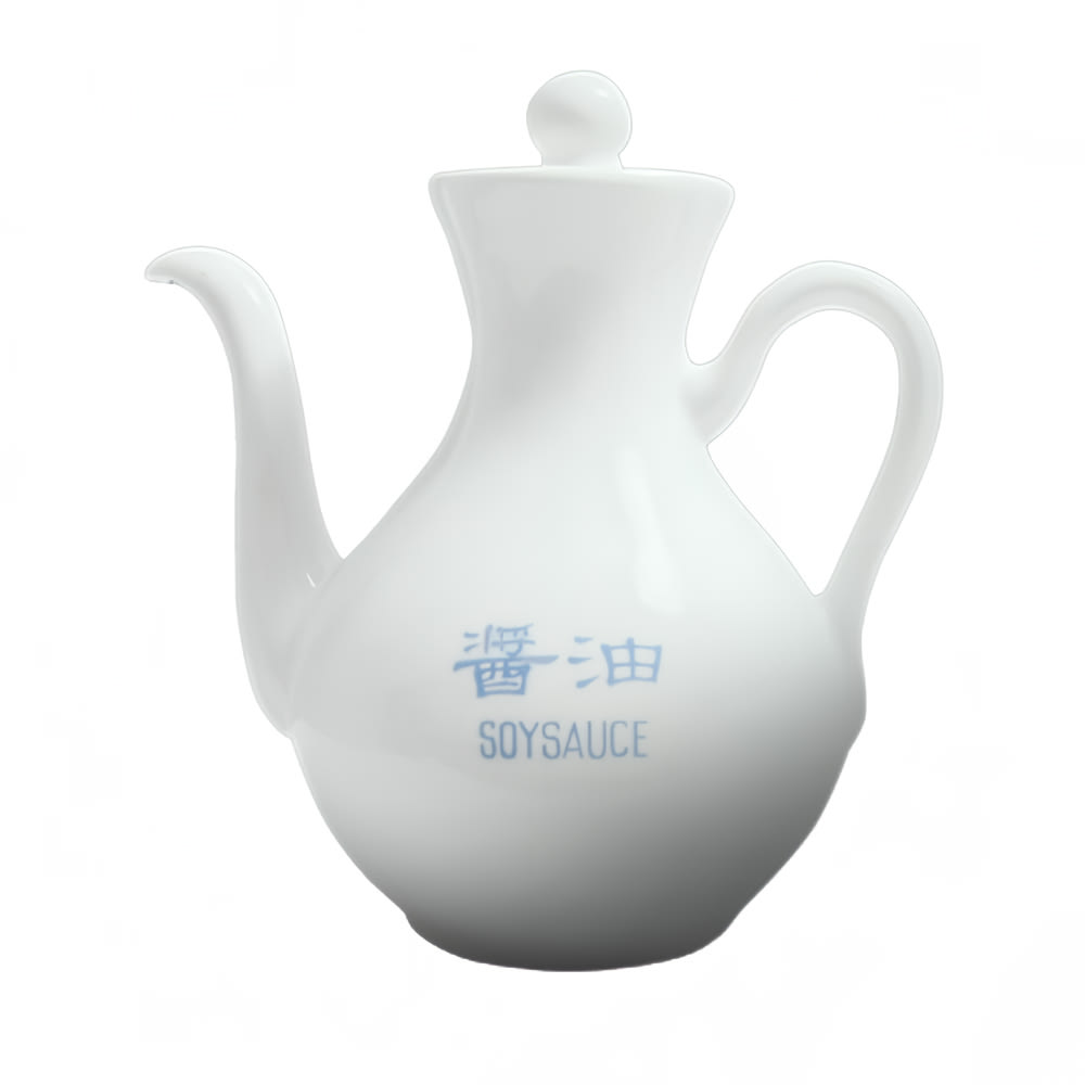 Cameo China 5 oz Imperial Soy Sauce Dispenser - Ceramic, White (210-15S)