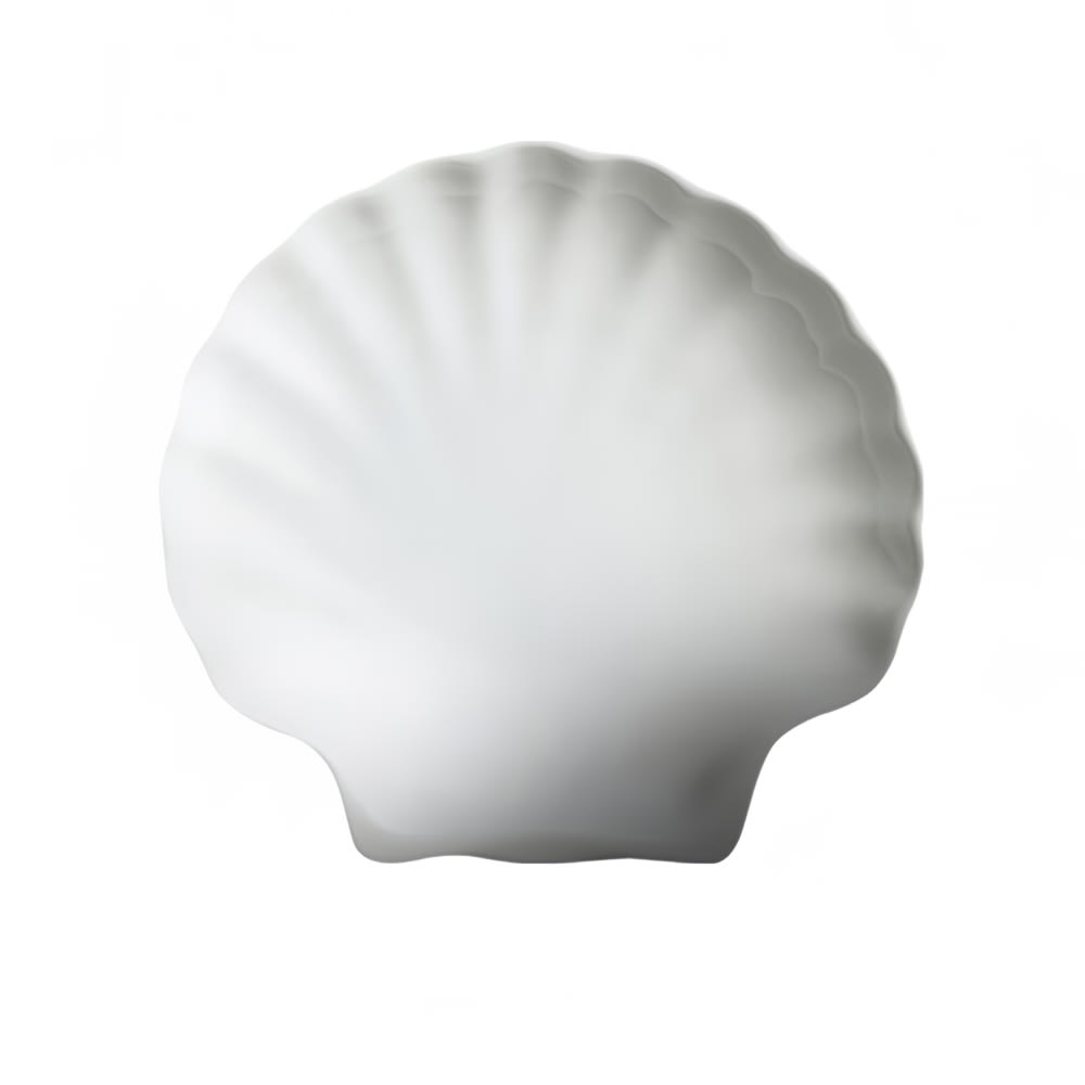 Cameo China 8" x 7-7/8" Shell Shaped Imperial Dish - Ceramic, White (210-508)