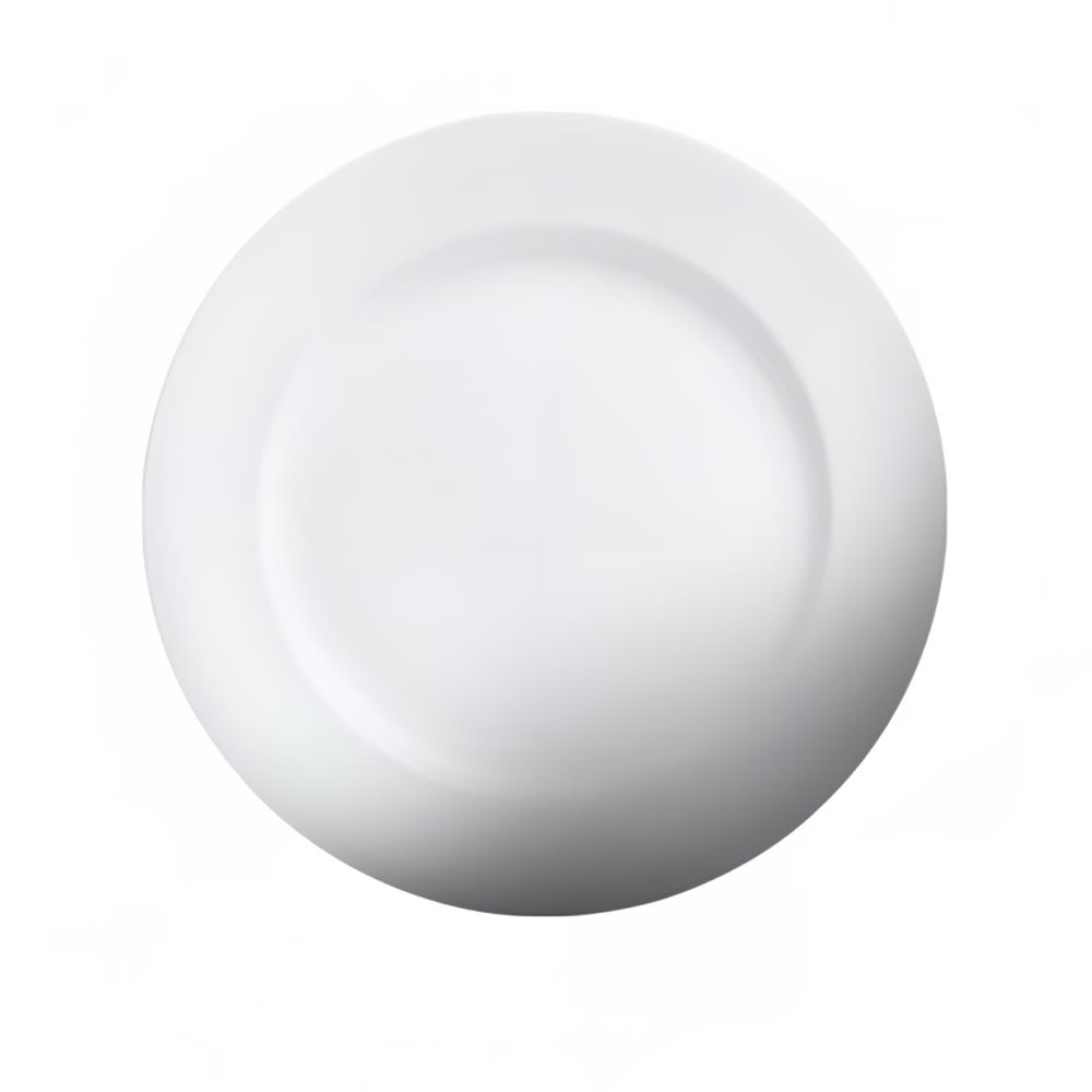 Cameo China 6 1/4" Round Imperial Medium Rim Plate - Ceramic, White (210-61)
