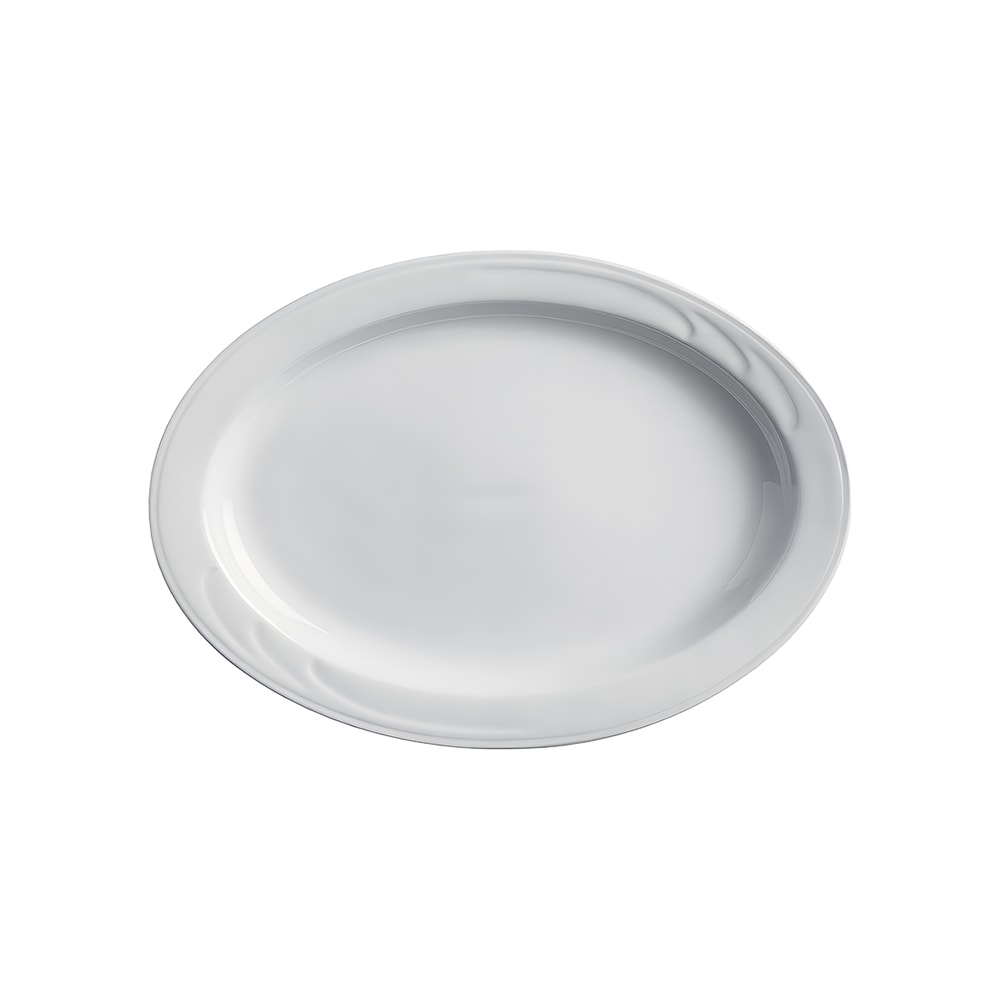 Cameo China 10-1/4" x 7-1/4" Oval Bostonian Platter - Ceramic, White (301-103)