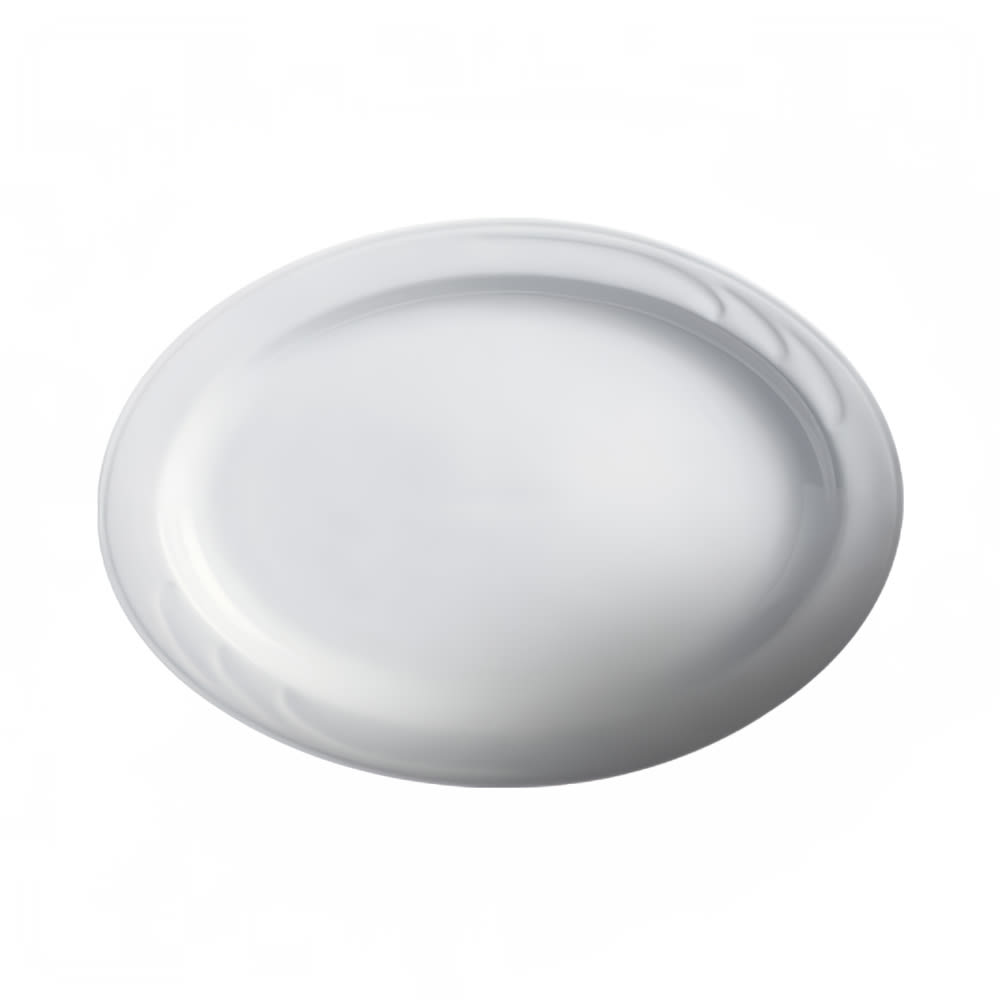 Cameo China 13-3/8" x 9-1/2" Oval Bostonian Platter - Ceramic, White (301-133)