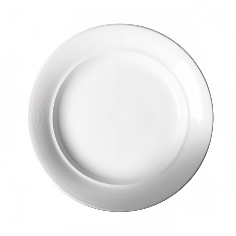 Cameo China 18 oz Round Royalmont Embossed Rim Soup Plate - Ceramic, White (302-122)