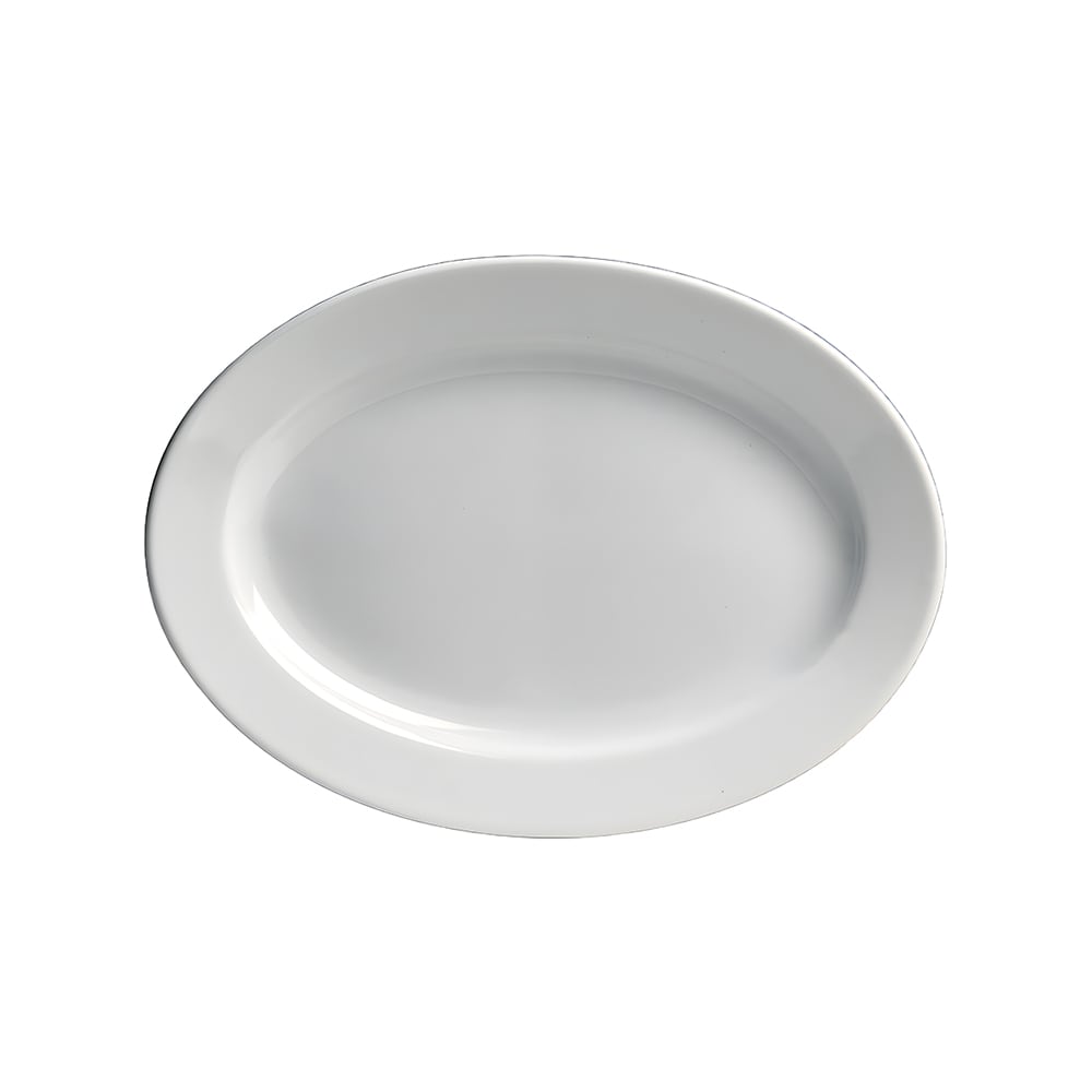Cameo China 11-1/2" x 8-1/2" Oval Dynasty Platter - Ceramic, White (610-113)