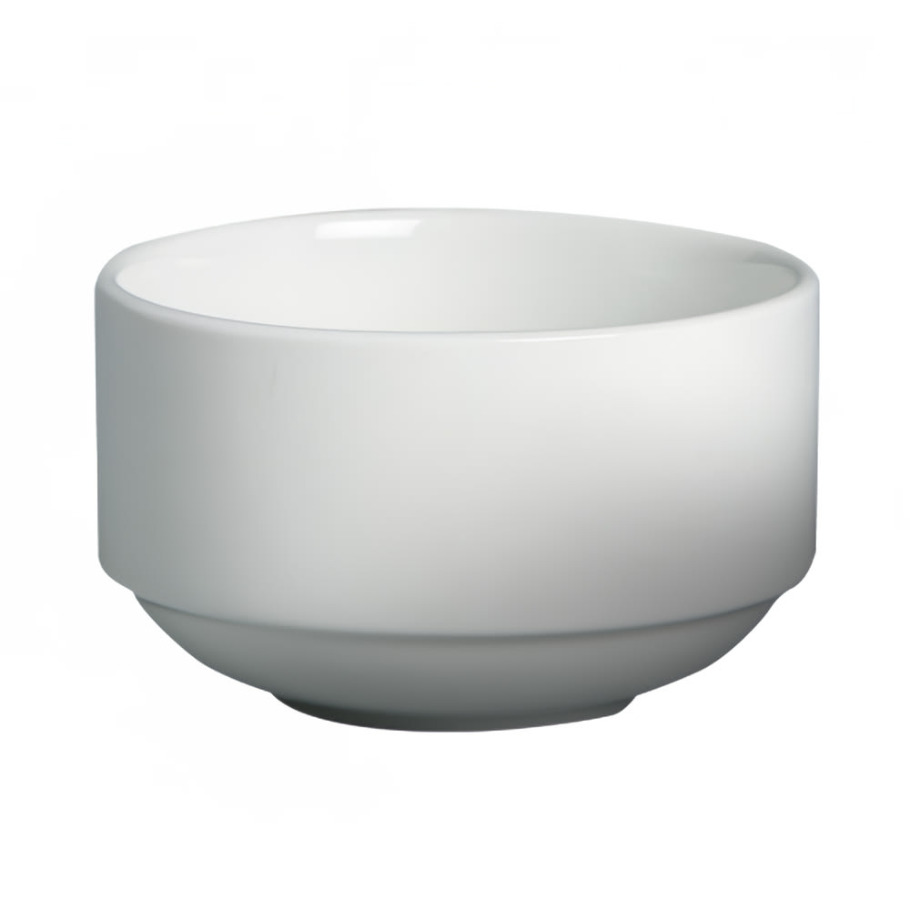 Cameo China 10 oz Round Dynasty Stackable Soup/Salad Bowl - Ceramic, White (610-4040C)