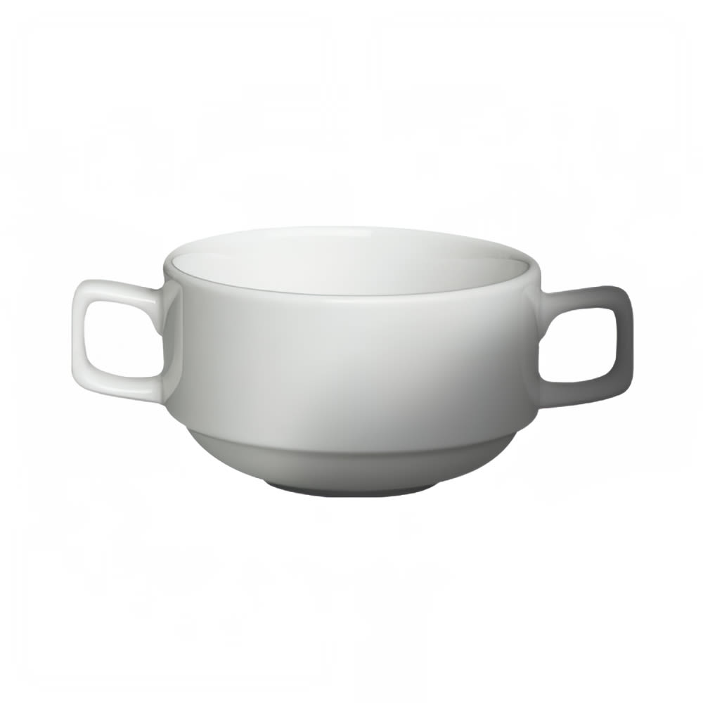 Cameo China 11 oz Round Dynasty Stackable Soup Cup - Ceramic, White (610-40C)
