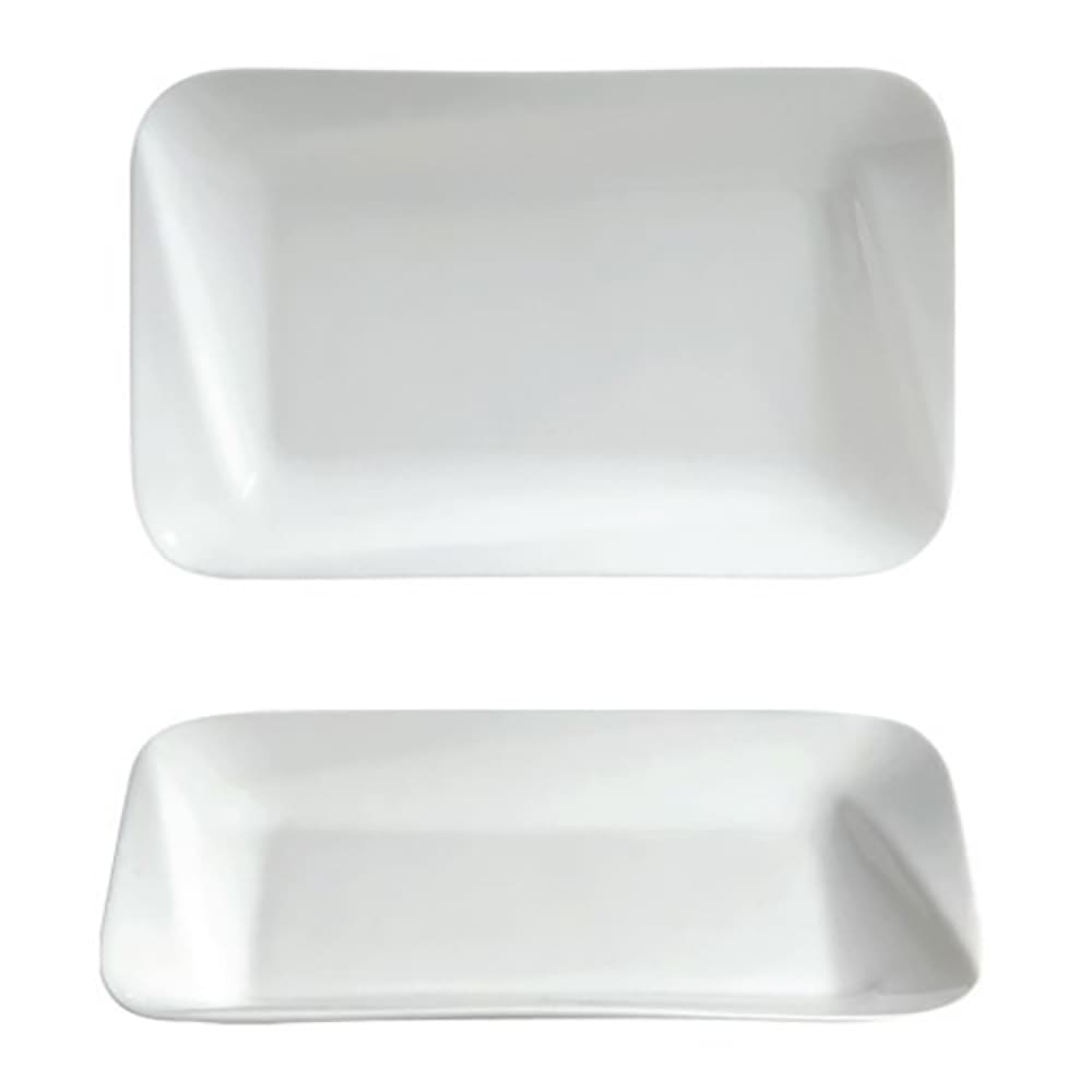 Cameo China 10" x 6-1/4" Rectangular Slant Platter - Ceramic, White (707-103)