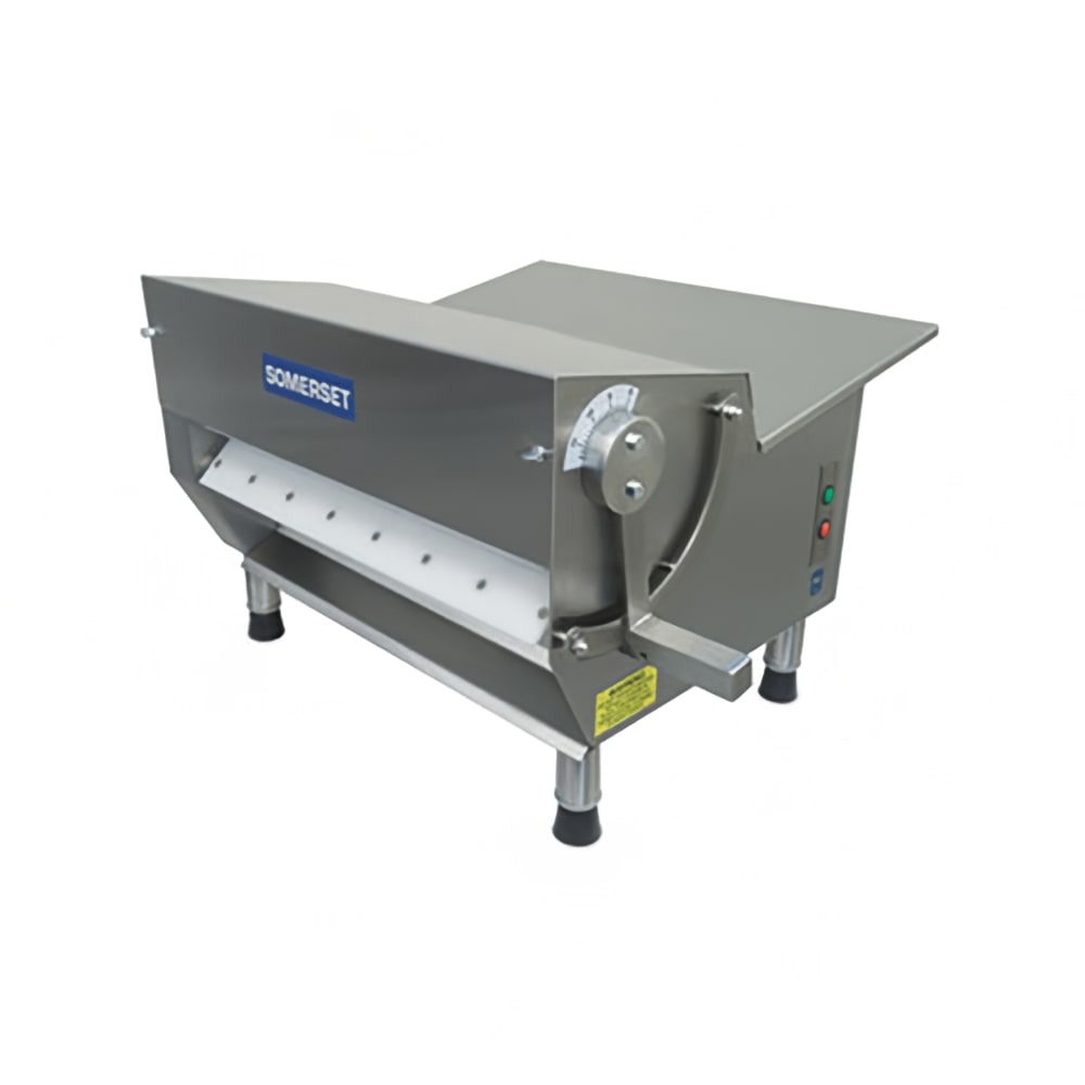 Somerset CDR500 Dough Sheeter w/ 20-in Rollers & Fixed Speed, Front or Side Operation, Stainless