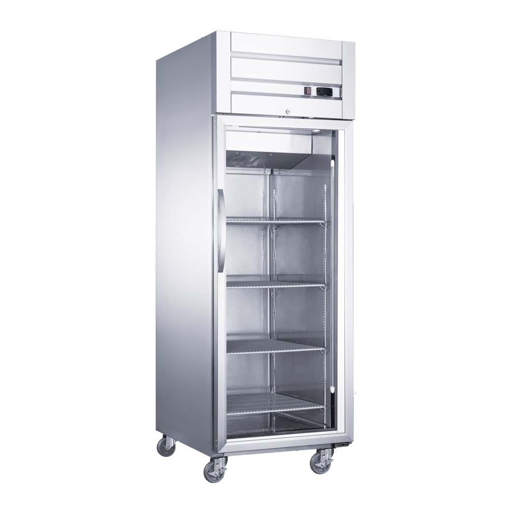 Dukers D28AR-GS1 27 1/2" One Section Reach In Refrigerator, (1) Right Hinge Glass Door, 115v