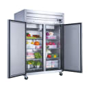 Dukers D55AR 55 1/8" Two Section Reach In Refrigerator, (2) Left/Right Hinge Solid Doors, 115v thumbnail 2