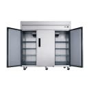 Dukers D83AR 82 5/8" Three Section Reach In Refrigerator, (3) Left/Right Hinge Solid Doors, 115v thumbnail 4