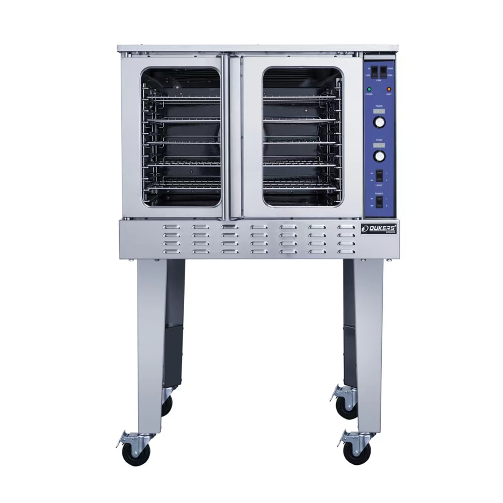 Dukers DCCOG1 Single Full Size Convertible Gas Convection Oven - 54,000 BTU