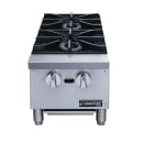 Dukers DCHPB12 12" Gas Hotplate w/ (2) Burners & Manual Controls, Convertible thumbnail 2