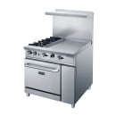 Dukers DCR36-2B24GM 36" 2 Burner Gas Range w/ Griddle - Standard Oven, Convertible thumbnail 3