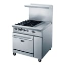 Dukers DCR36-4B12GM 36" 4 Burner Gas Range w/ Griddle - Standard Oven, Convertible thumbnail 2