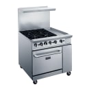 Dukers DCR36-4B12GM 36" 4 Burner Gas Range w/ Griddle - Standard Oven, Convertible thumbnail 3
