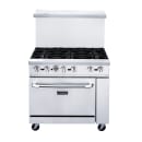 Dukers DCR36-6B 36" 6 Burners Gas Range - Standard Oven, Convertible thumbnail 4